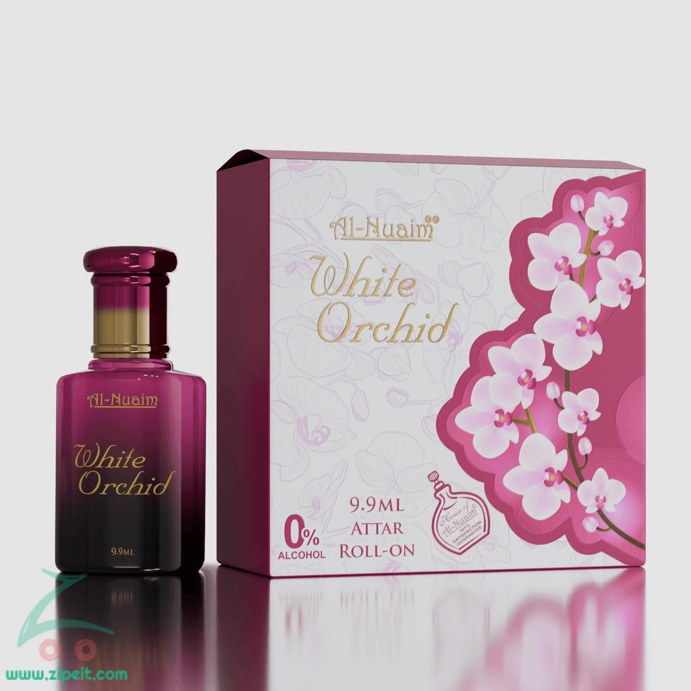 Alcohol-Free Attar Roll-On White Orchid – Floral Woody Fragrance for Men & Women (9.9 ml) | Al Nuaim